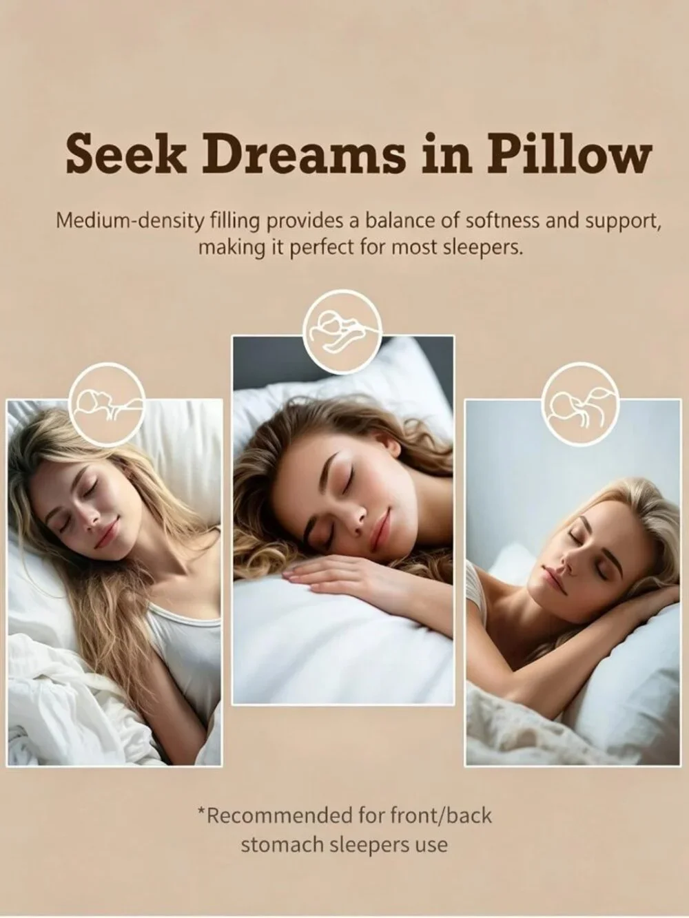 Cozy Goose Feather Down Pillows Set of 2, Ideal Support for Side Sleepers